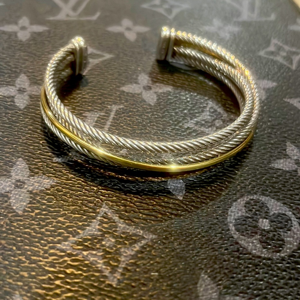 David Yurman Three Row Crossover Cuff